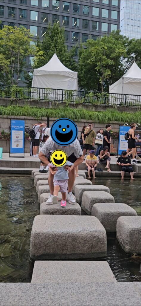 Stepping stones at Cheonggyecheon Stream