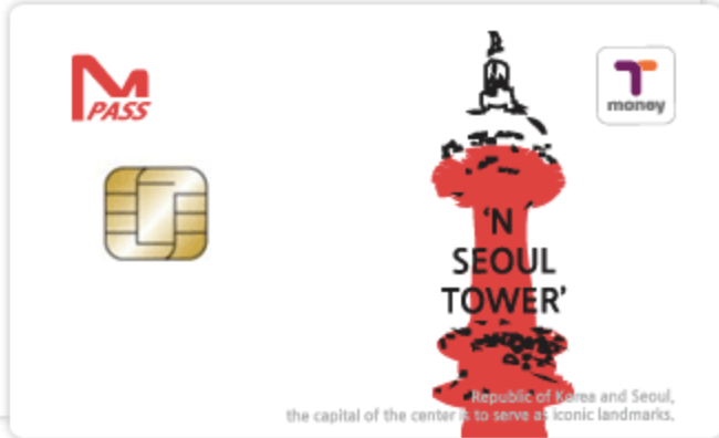 tmoney card, n seoul tower designed